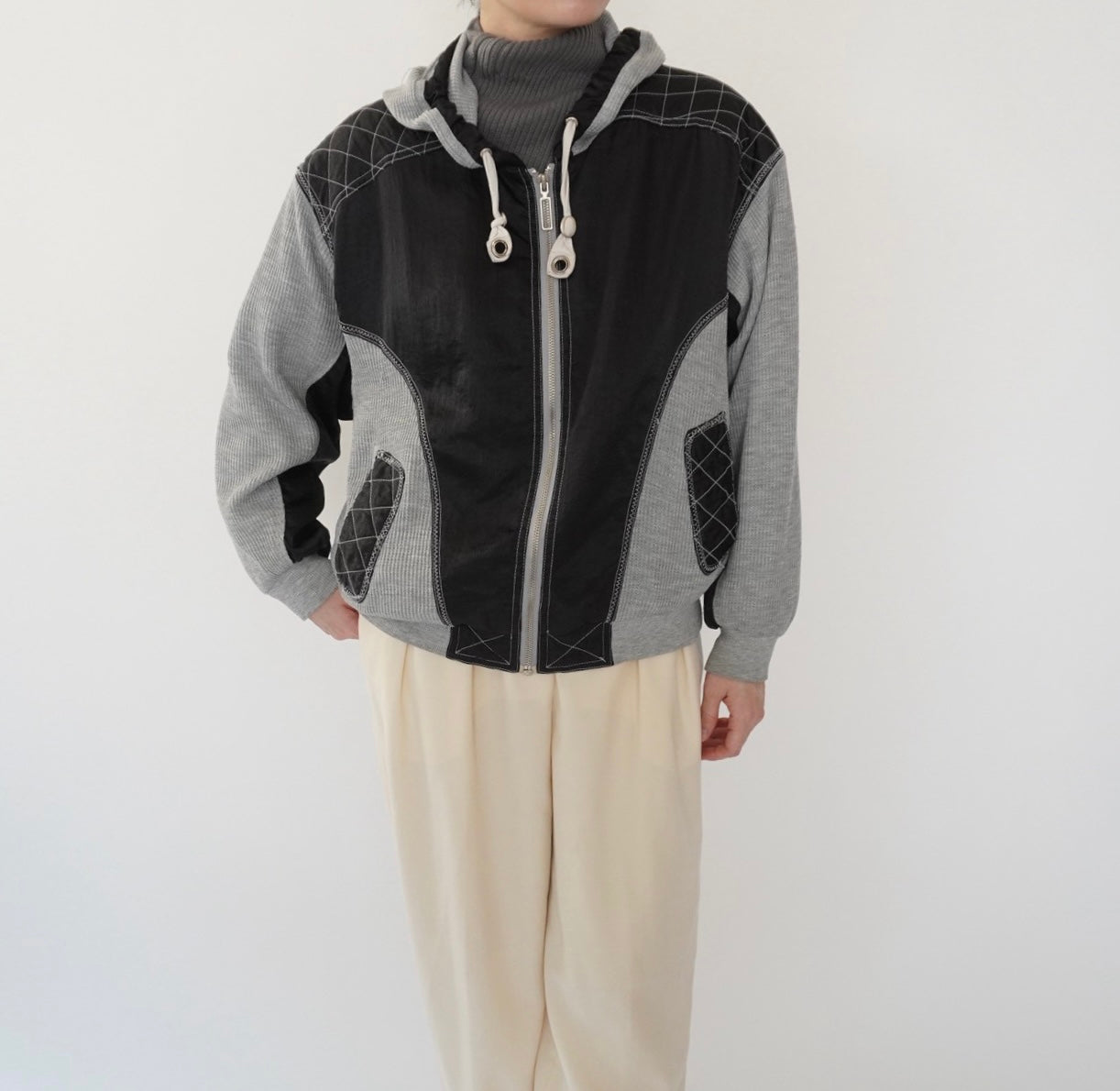 90s  Two Tone Design Light Jacket