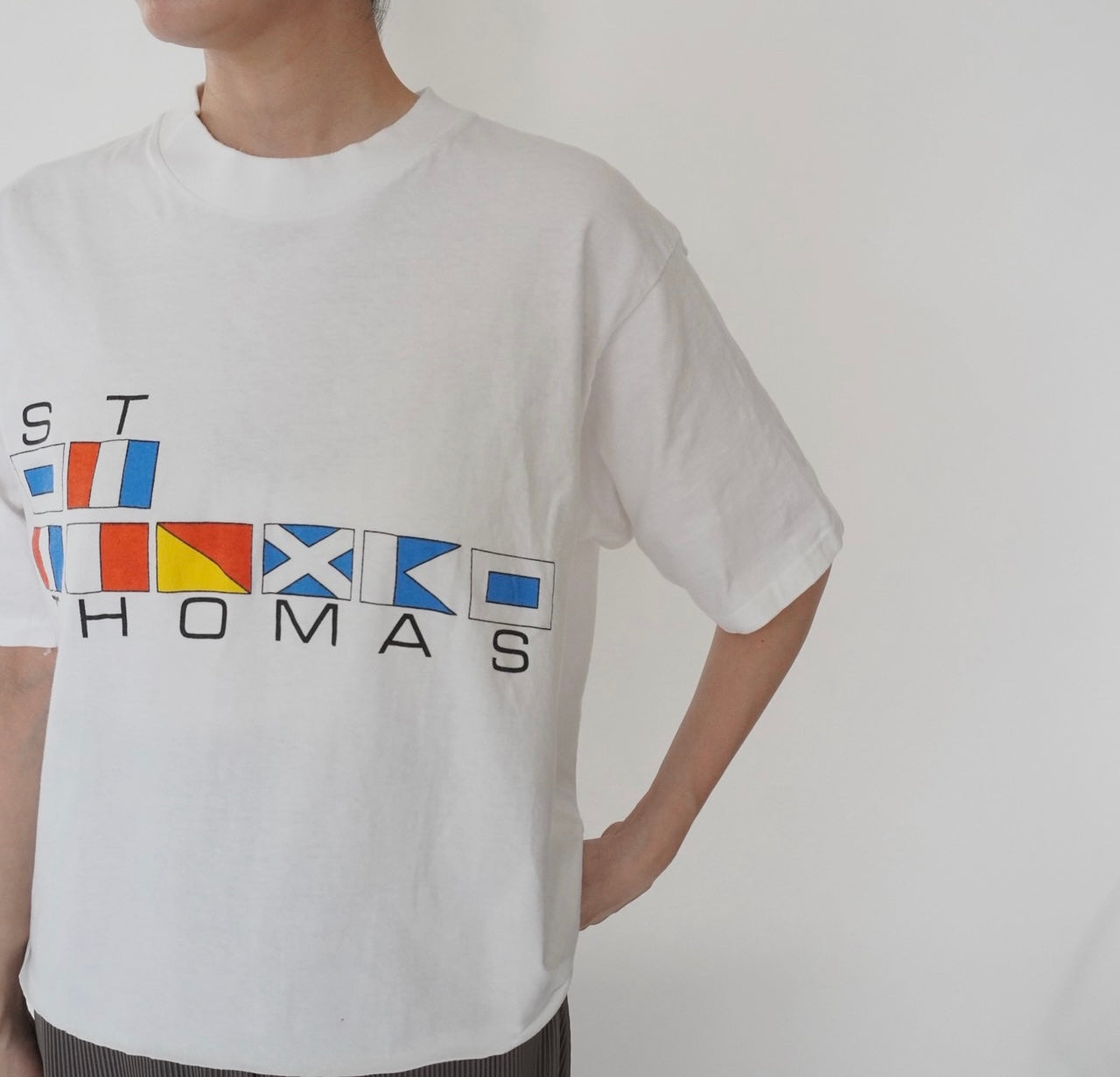 90s Printed Cut Off T-shirt Made in USA