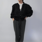 90s Black Design Knit Cardigan