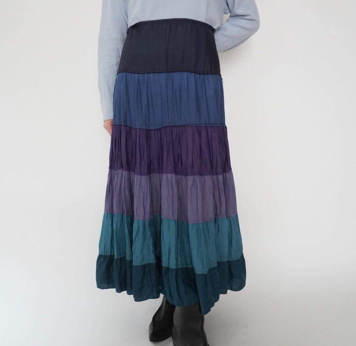 90s Striped Design Skirt Made in Italy