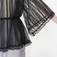 90s Sheer Lace Design Blouse