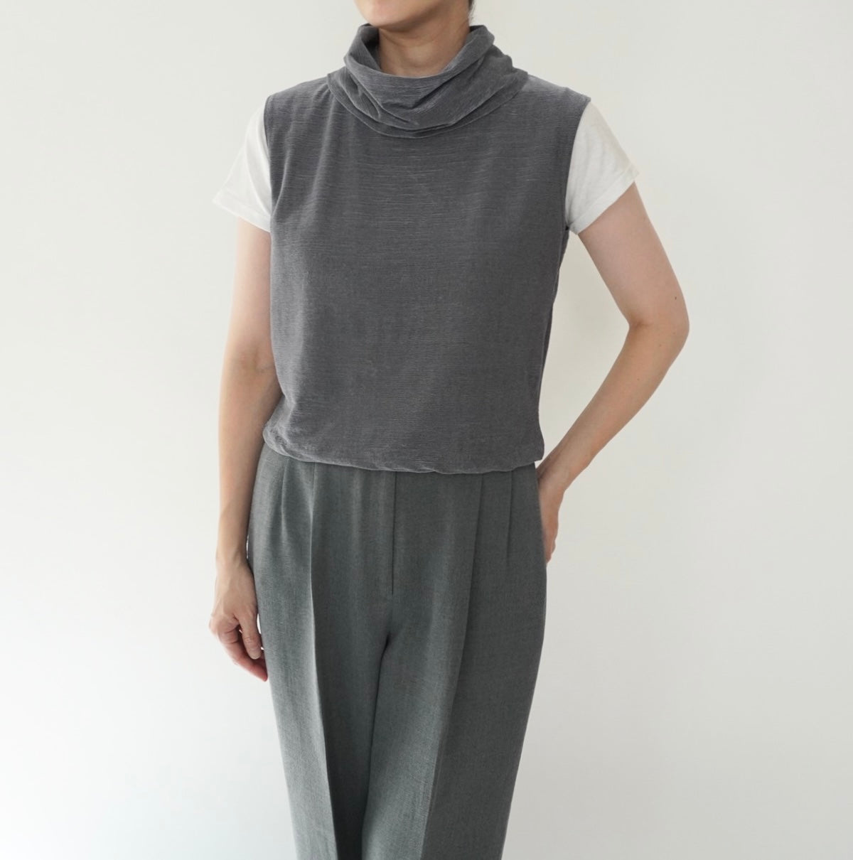 90s Hi Neck Design Top Made in USA