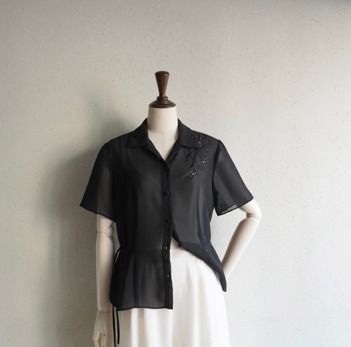 90s Design Sheer Shirt