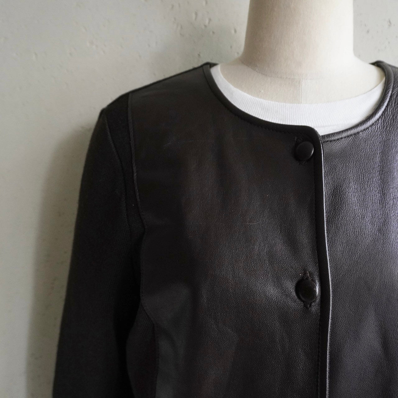 90s Faux Leather Top,Cardigan