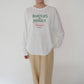 80s Printed Long Sleeves T-shirt Made in USA
