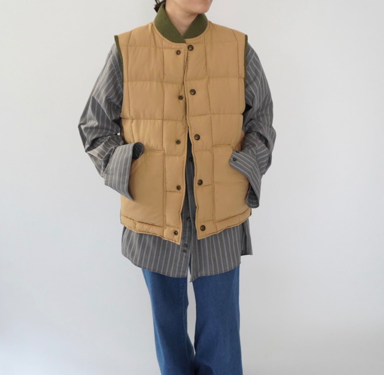 90s Quilted Reversible Vest