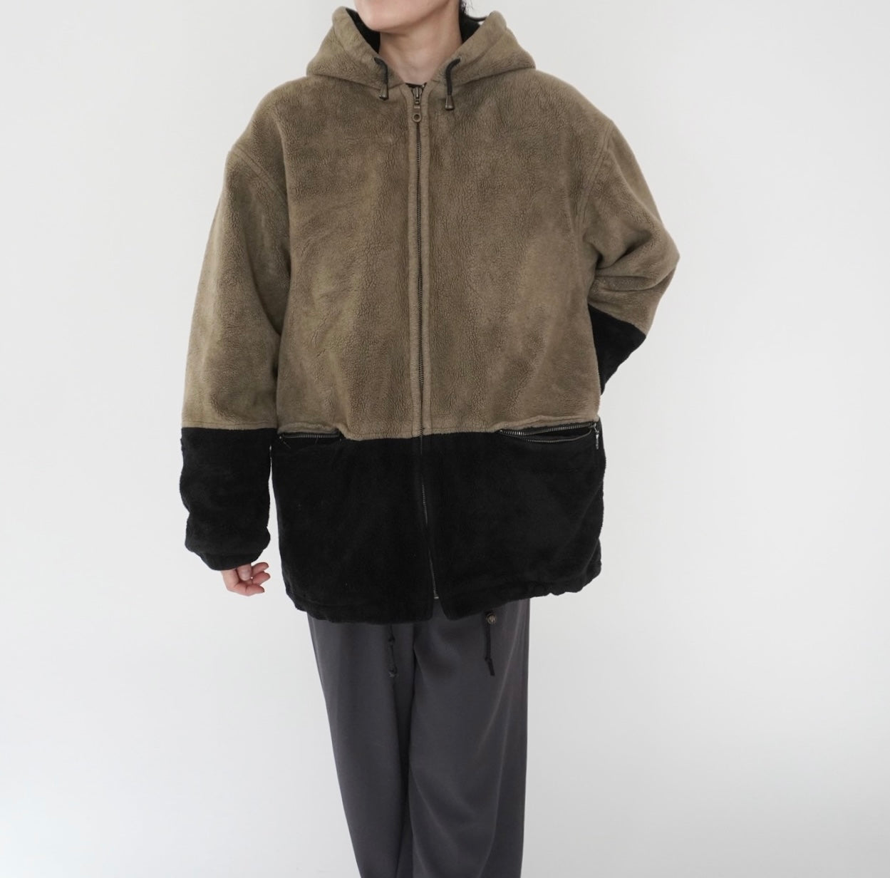 90s Two Tone Fleece Jacket