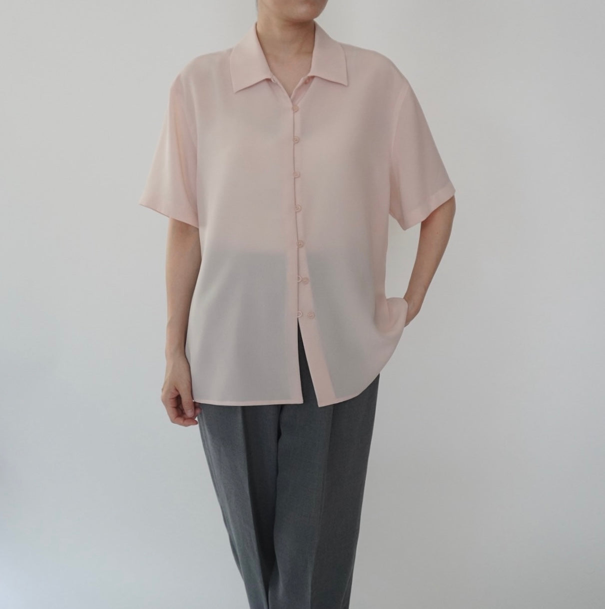 90s Light Pink Shirt