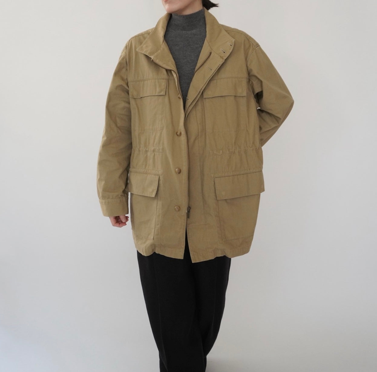 " LL Bean " Cotton  Military Jacket