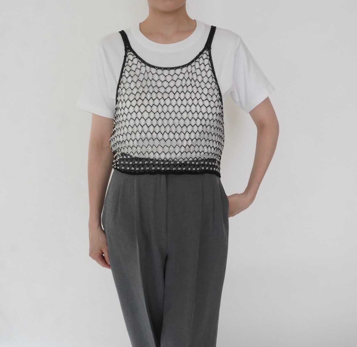 90s Beads Design Camisole Top