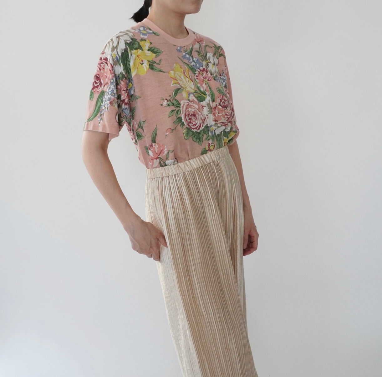 90s floral Printed T-shirt
