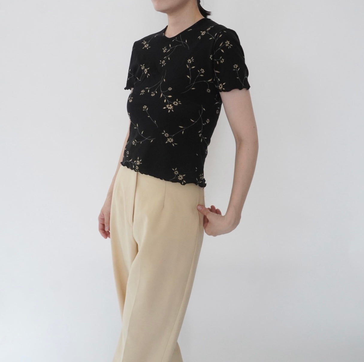 90s Floral Printed Top
