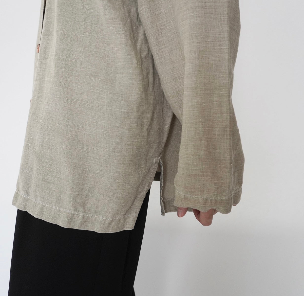 90s Linen x Cotton Design Shirt