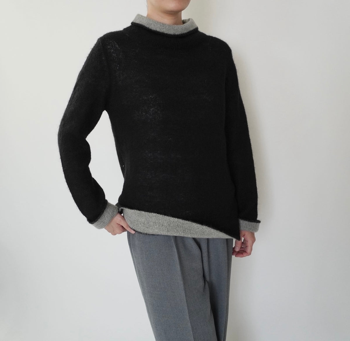 90s Black×Gray Knit
