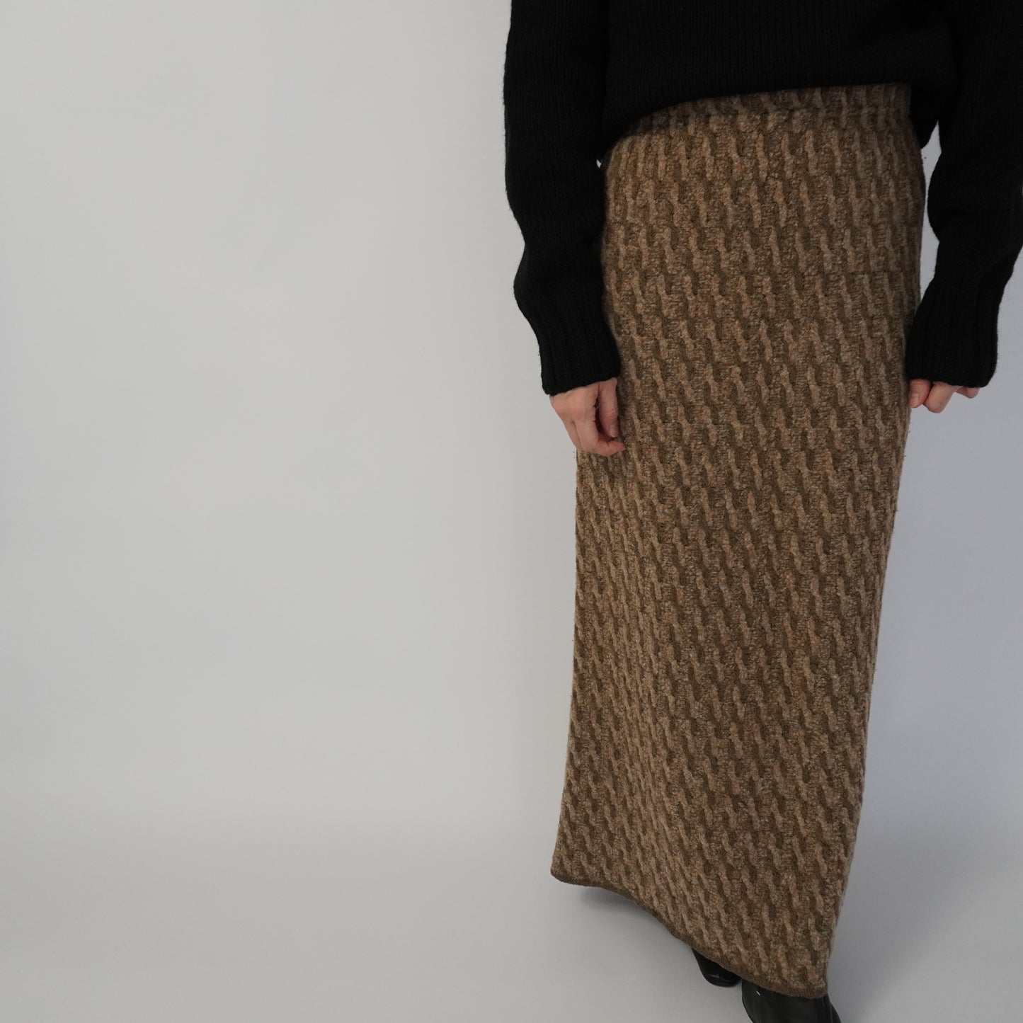 80s Pattern Knit Skirt