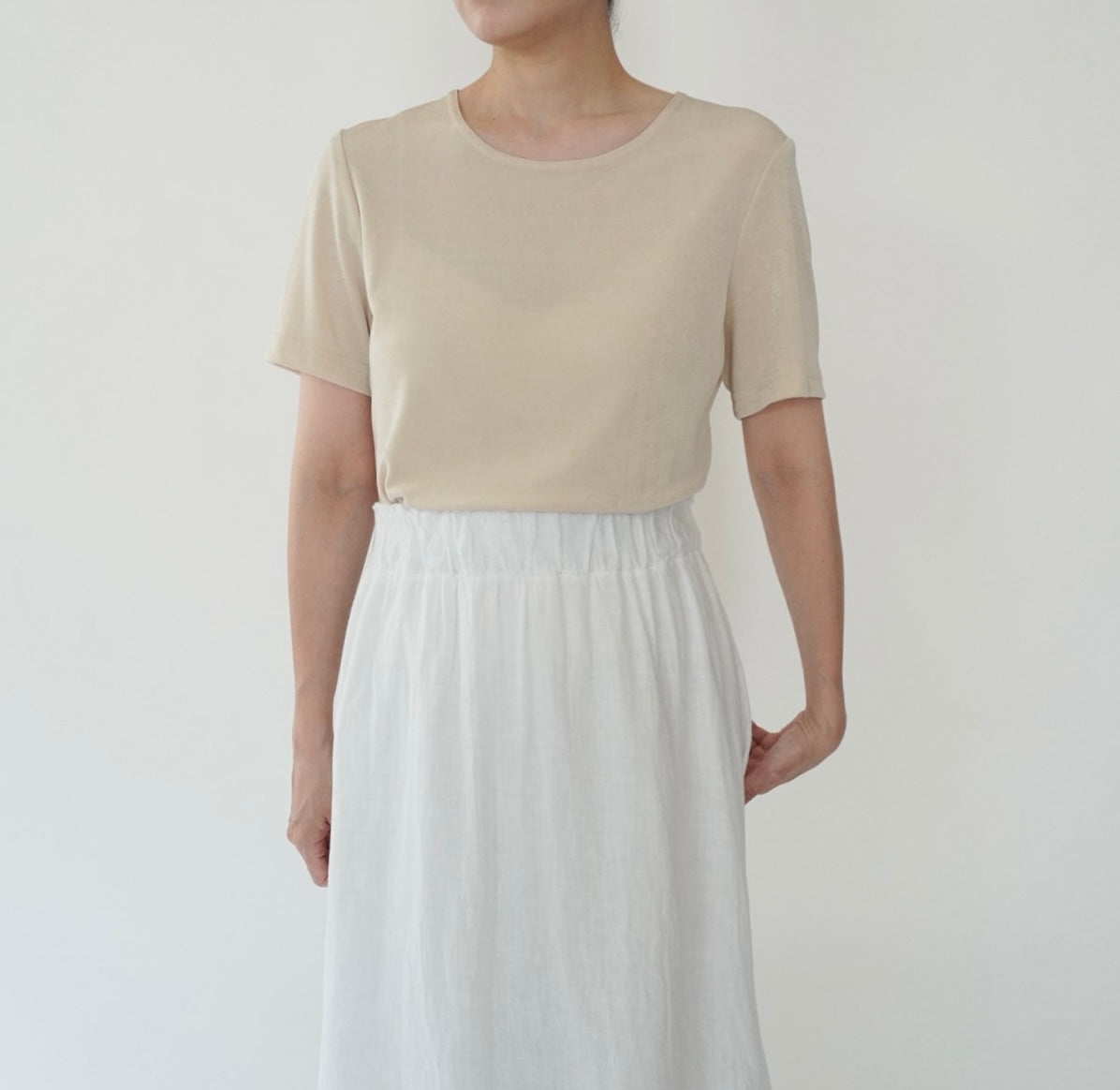 90s Beige Top Made in USA