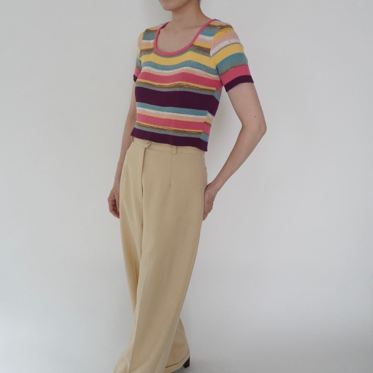 90s Multi Striped Top