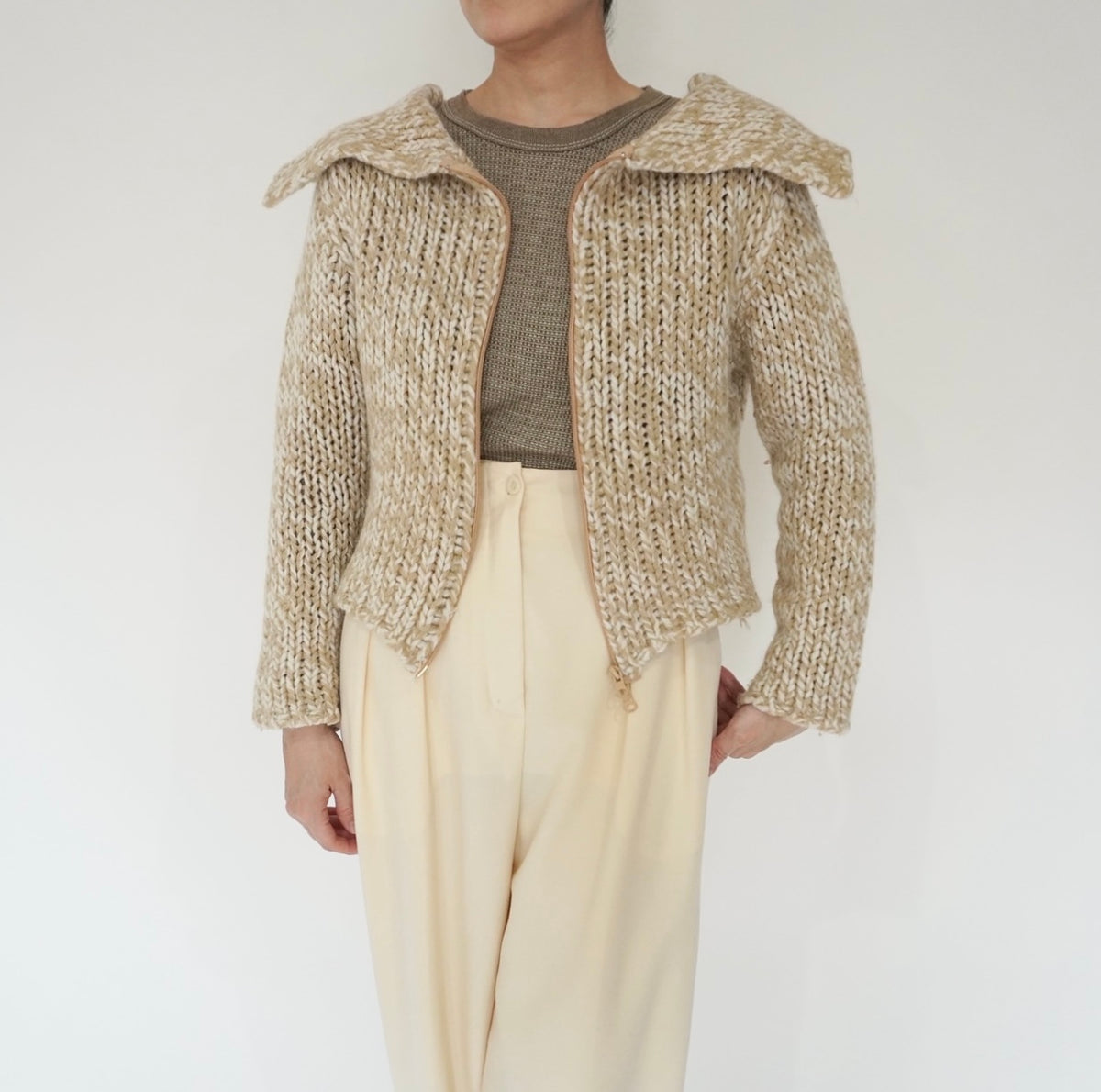 80s Double Zip Knit Made in Italy