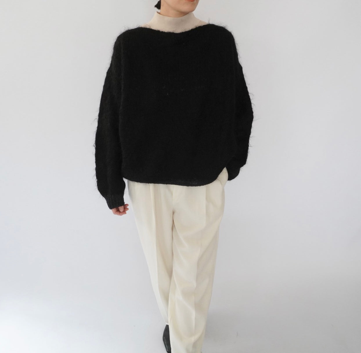 80s Black Mohair Knit