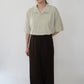 90s Light Green Ribbed Top