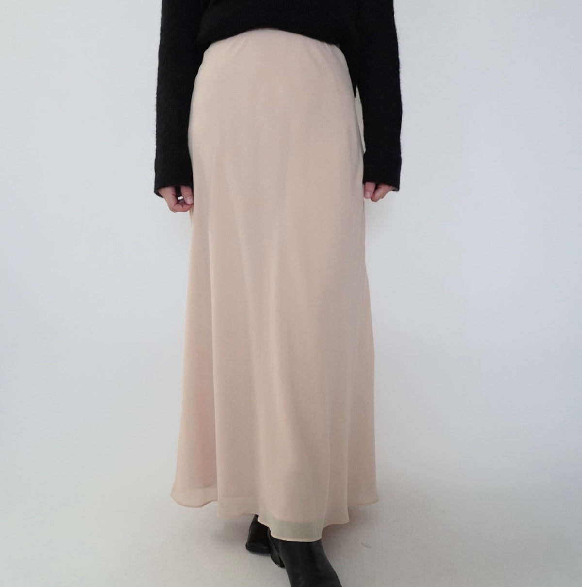 90s Sheer Maxi Skirt Made in USA