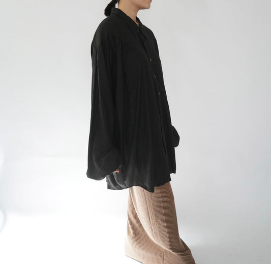 90s Black Oversized Shirt