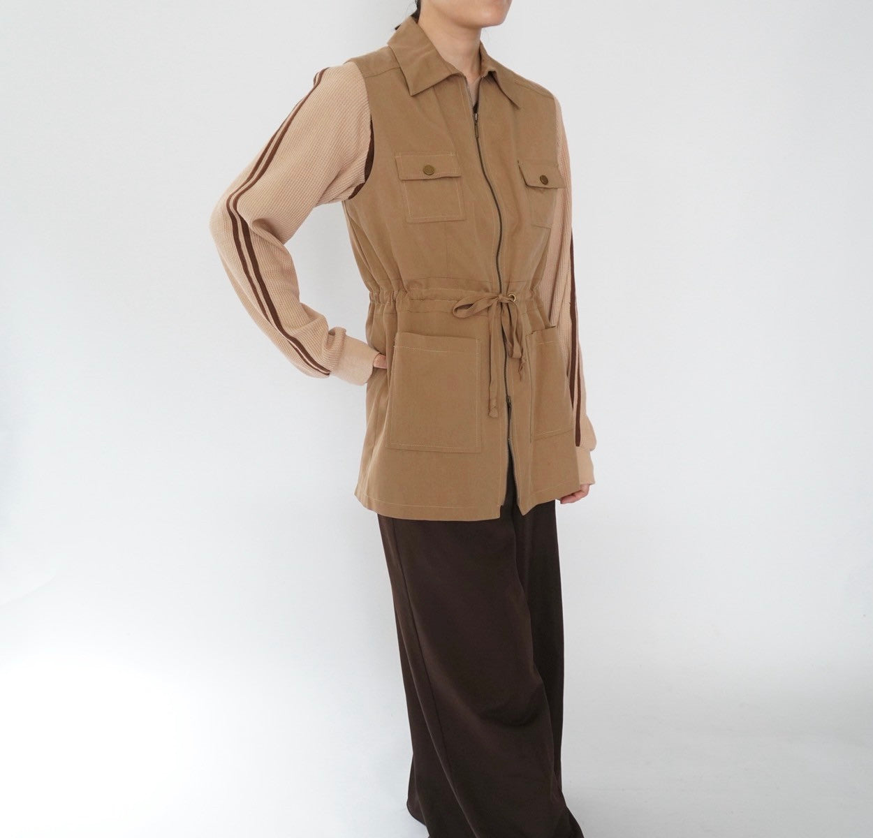 90s Design Zipped Vest