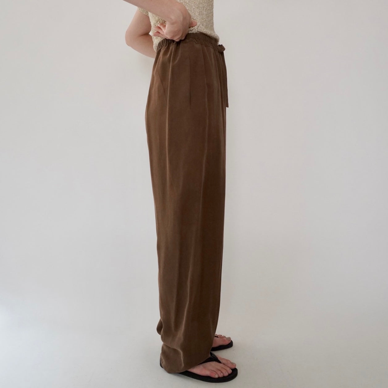 90s Brown Silk Pants
