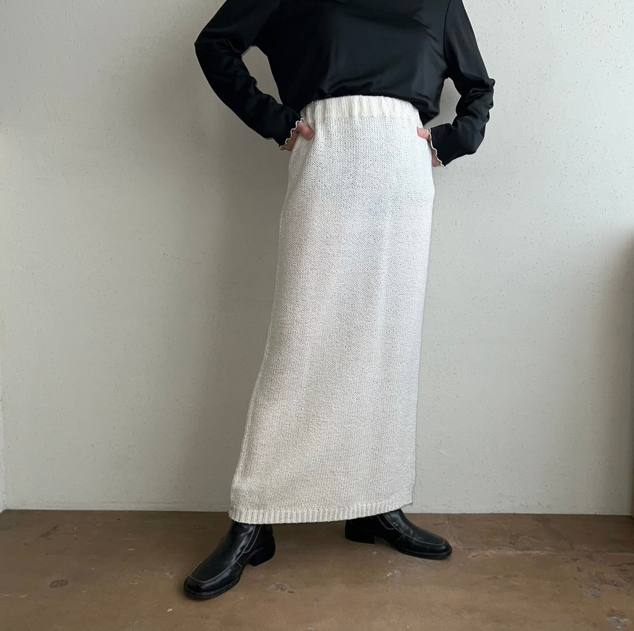 90s Hand Loomed Knit Skirt  Made in USA
