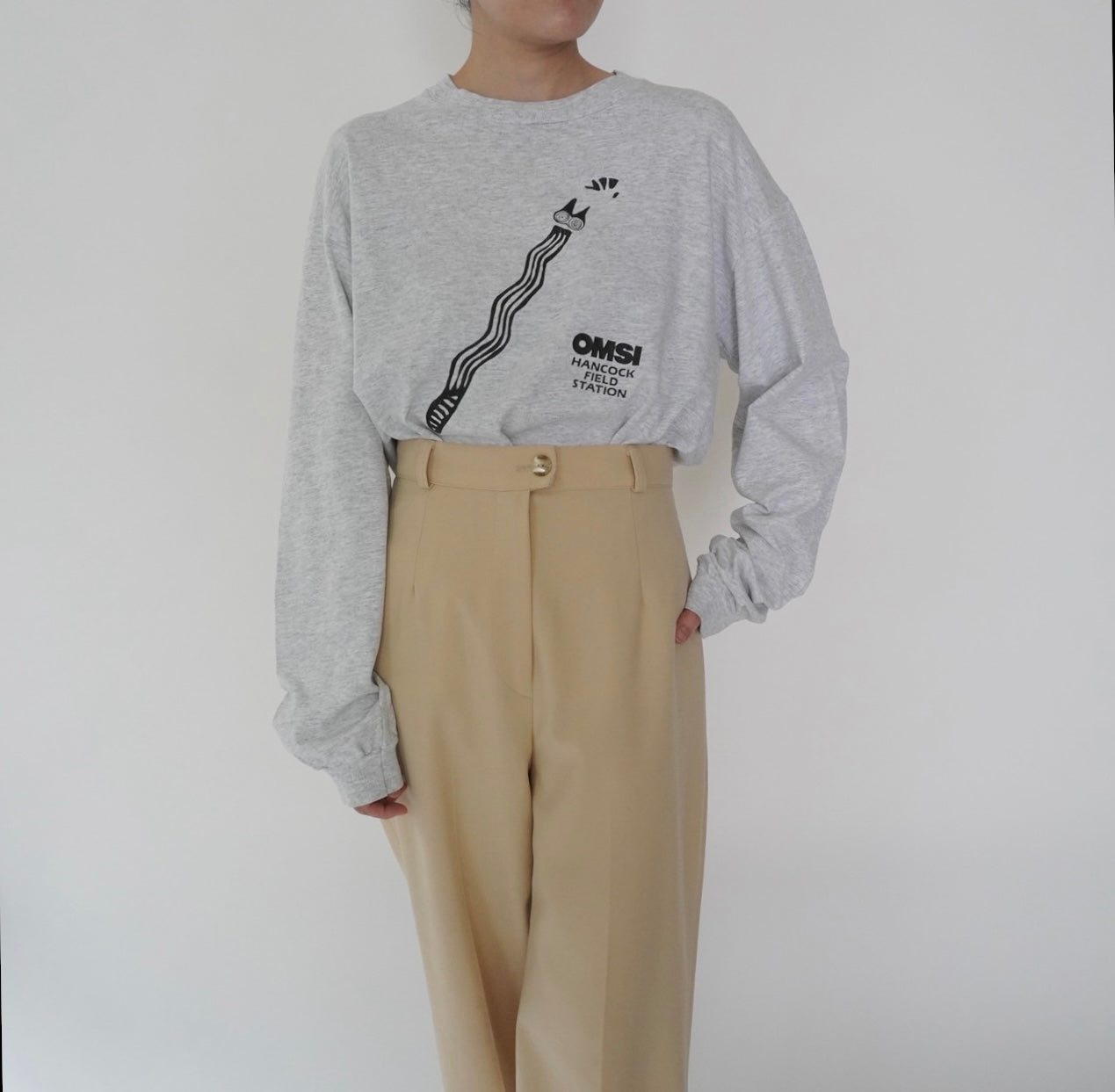 90s Printed Long Sleeves T-shirt Made in USA
