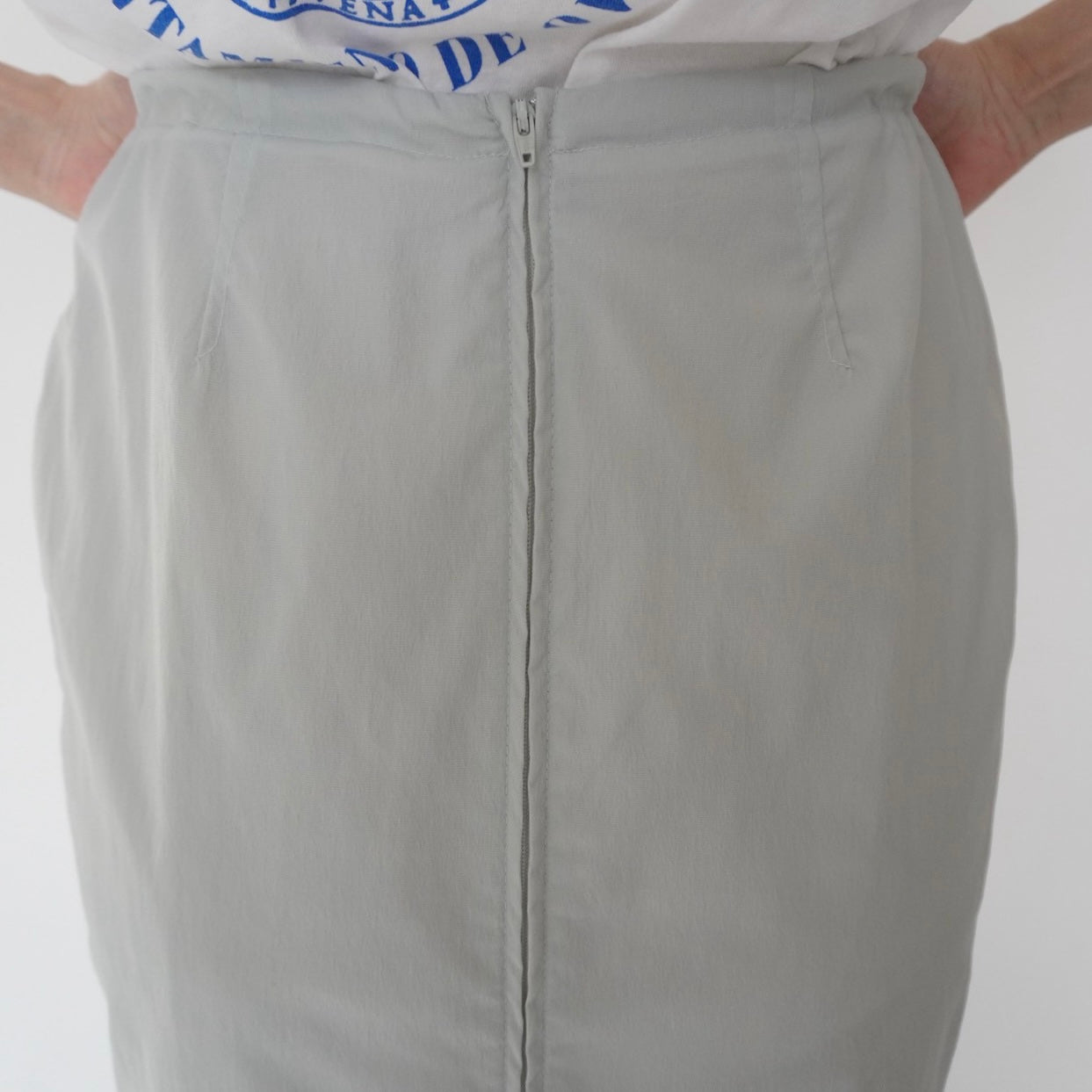 90s Zip Design Maxi Skirt