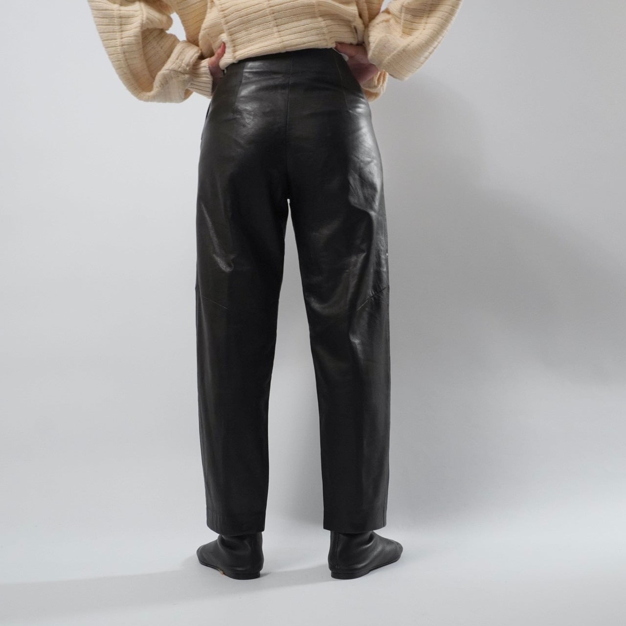 90s Black Leather Pants