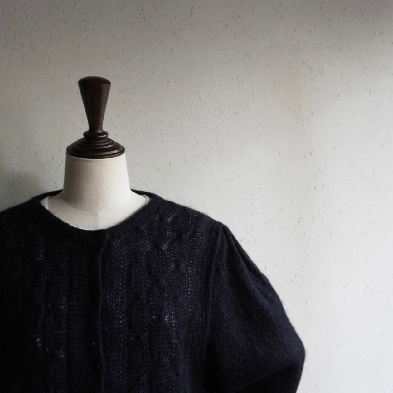 80s EURO Black Mohair Cardigan