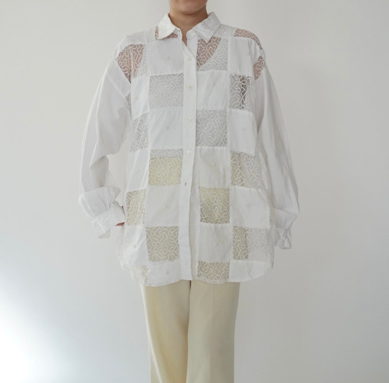 90s Lace Design Shirt
