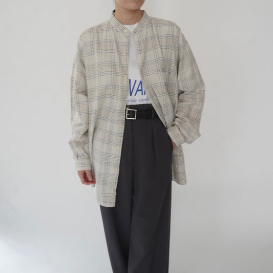 90s Linen Plaid Shirt