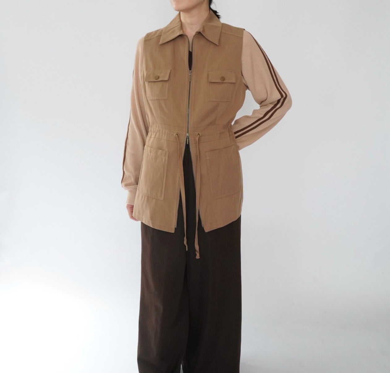 90s Design Zipped Vest