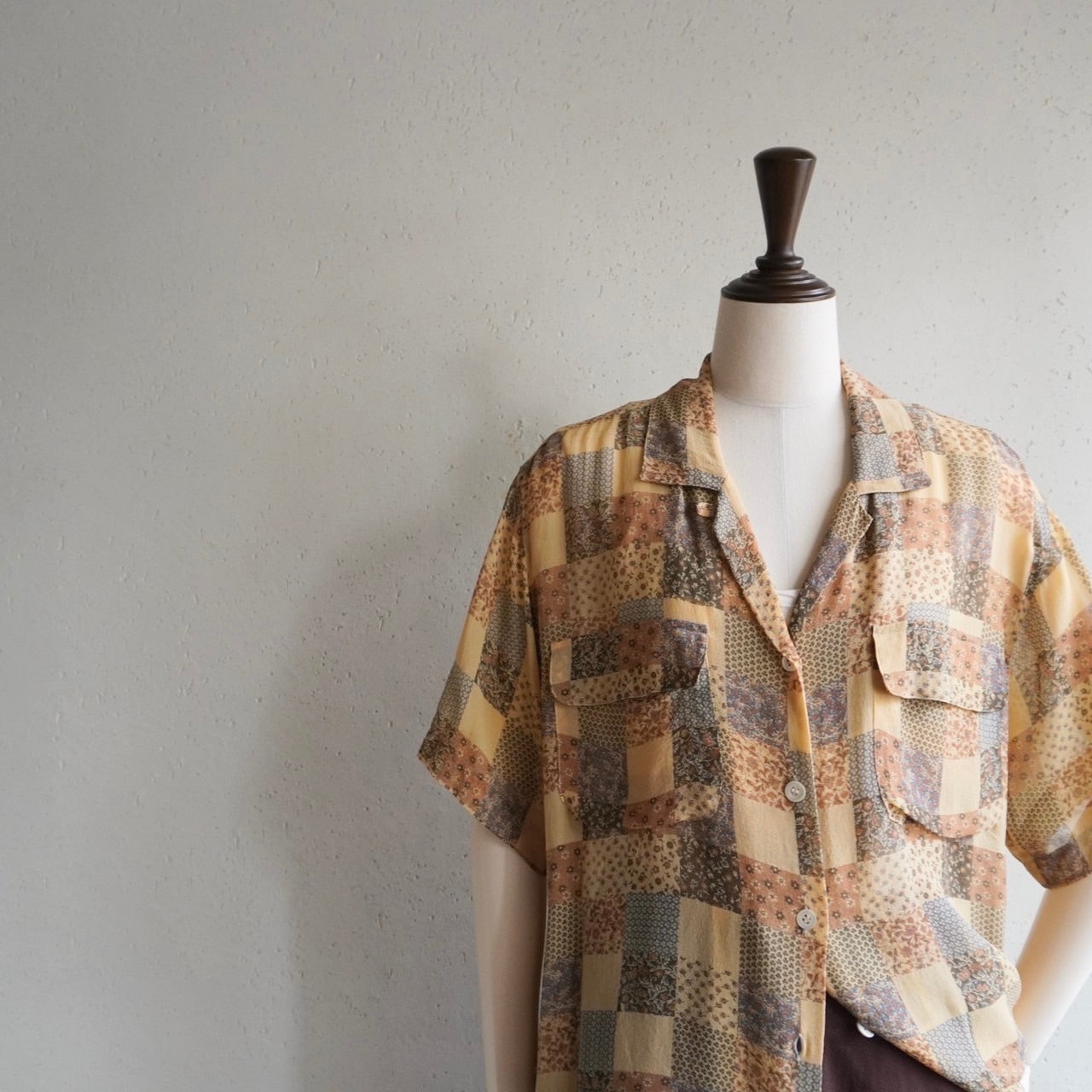 90s"NORTON & WILSON"  Printed Silk Shirt Made in Italy