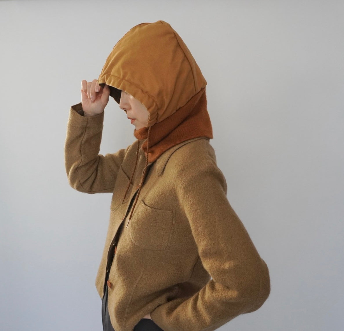 90s Cotton ×Ribbed Balaclava