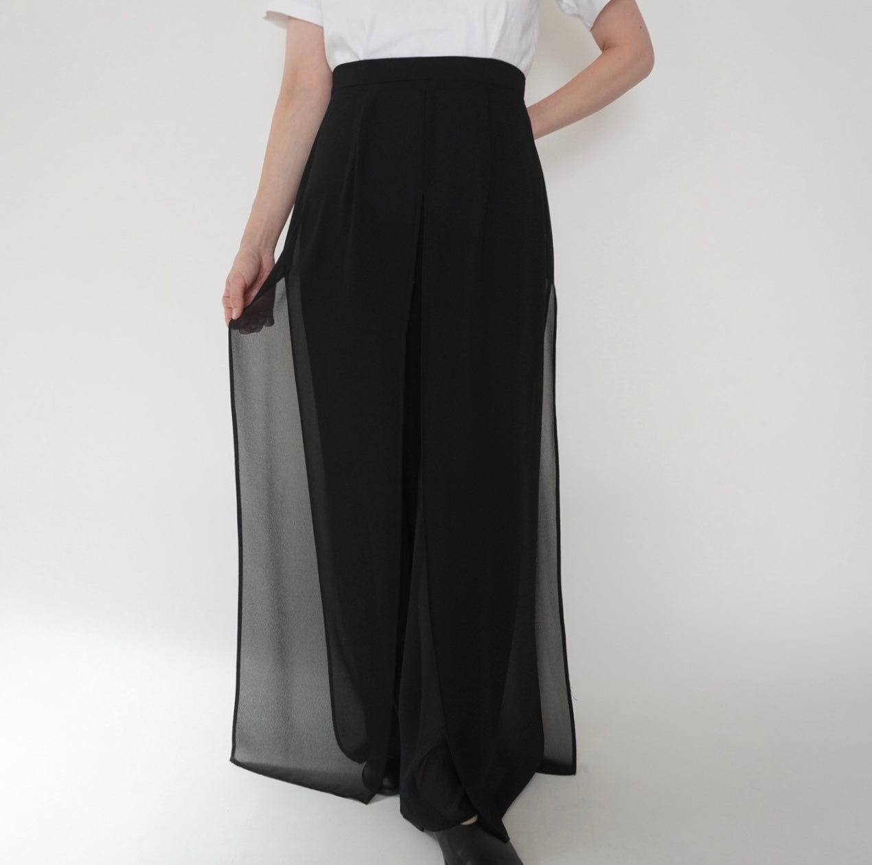 90s Slit Design Wide Pants Made in USA