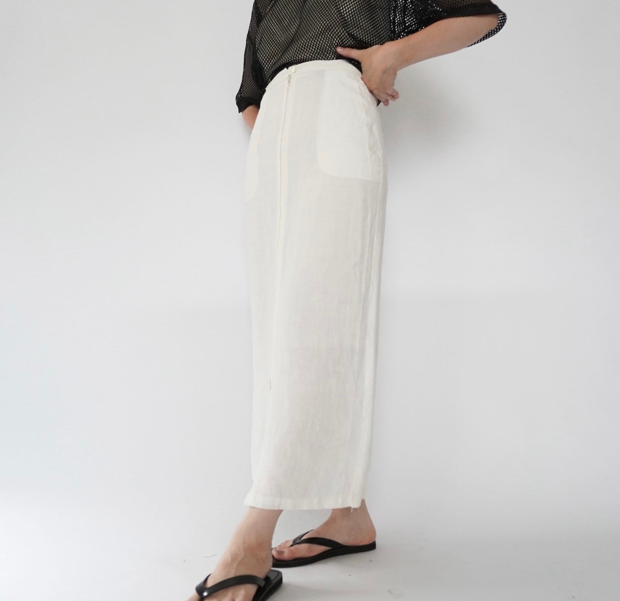 80s EURO Double Zip Design Skirt