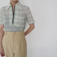 70s Pattern Zip Top