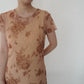 90s Printed Sheer  Maxi Dress