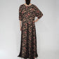 80s Floral Printed Rayon Dress