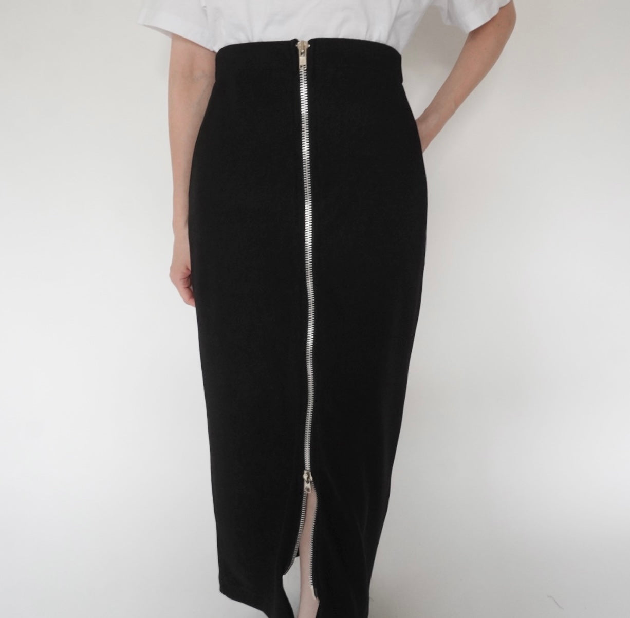 90s ZIP Design Skirt Made in USA