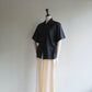 90s Black Linen Shirt