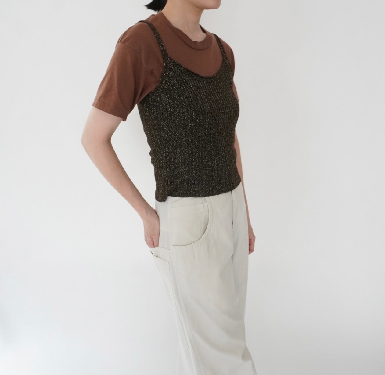 90s Camisole Ribbed Top Made in Italy