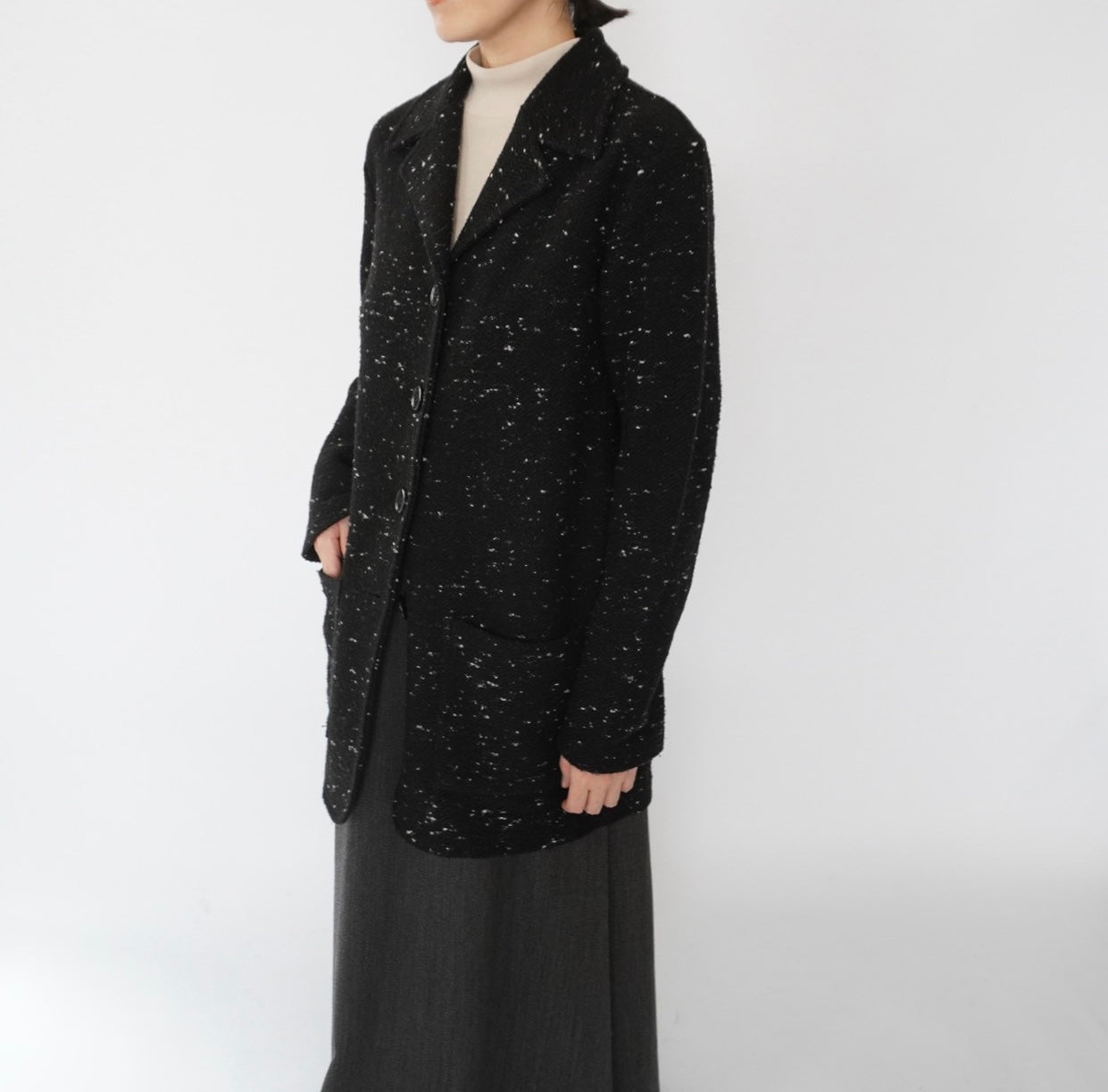 90s Black White Mix Jacket