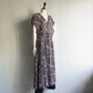 80s Printed Maxi Dress Made in USA