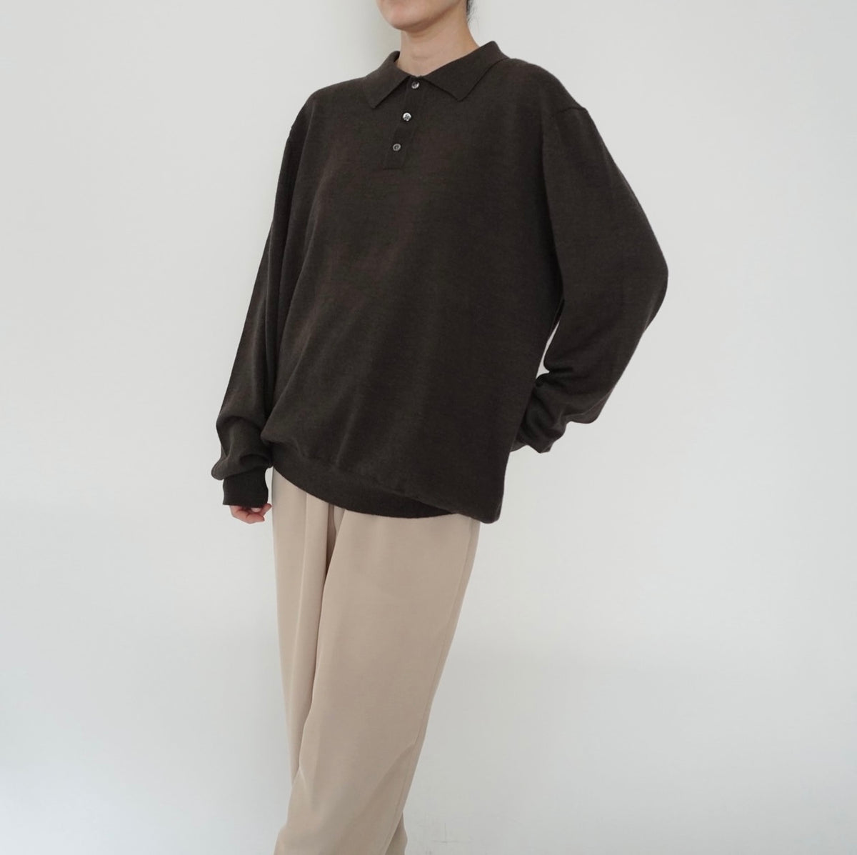Brown Knit Top