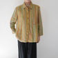 90s "harve benard" Striped Linen Shirt,Jacket
